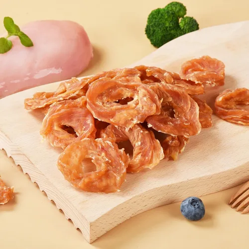 Miniatura 4 de Golosinas para perros Pawmate, anillos de pollo deshidratados, sin pellejo crudo, sin granos, pechos de pollo naturales reales, golosinas