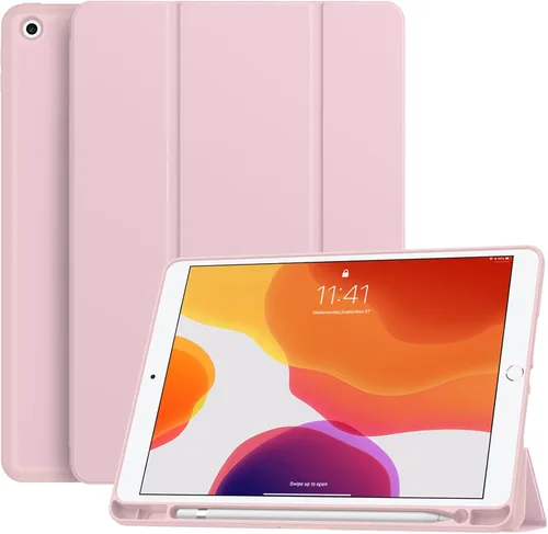 Miniatura 12 de Soke - Funda para iPad de 9ª generación 2021/8ª generación 2020/7ª generación 2019 con soporte para lápices - Funda de protección premium a prueba