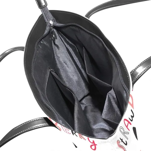 Miniatura 5 de Grandes bolsas de mano de trabajo de las mujeres de la PU de cuero de la moda linda de la fresa bolsos del comprador bolso casual