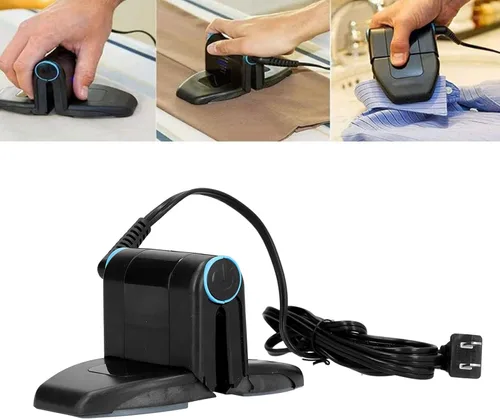 Miniatura 3 de Yosoo Mini plancha eléctrica antideslizante antiadherente de doble capa portátil mini cuello alto plancha eléctrica para viajes familiares US
