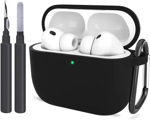 Miniatura 39 de Compatible con AirPods Pro 3, funda protectora de silicona suave con kit de limpieza de llavero para mujeres y hombres para Apple AirPods Pro de 3ª