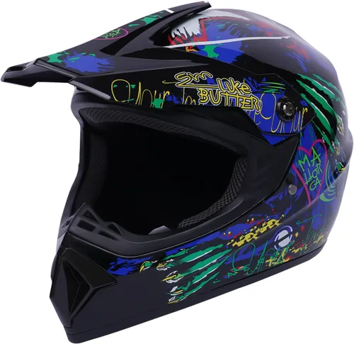 Miniatura 5 de Cascos universales para motocicleta, casco combinado con guantes, gafas DOT para adultos/niños, motocross, todoterreno, carreras, ATV, motocross, 1#