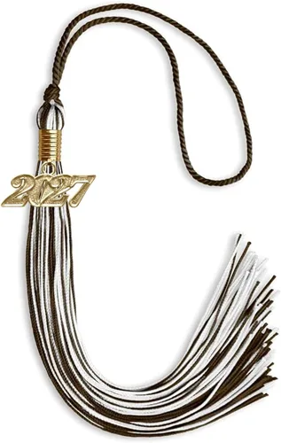 Miniatura 295 de Endea Graduation - Borla de doble color mixto con fecha dorada (negro/dorado antiguo, 2021)