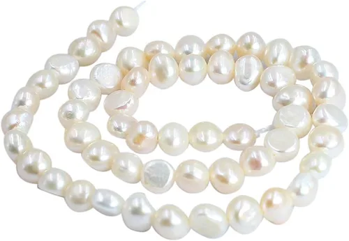 Miniatura 5 de SR BGSJ Fabricación de joyas natural de 0.276-0.315 in de forma libre barroco blanco rosa púrpura mezclado gris marrón negro cultivado de agua dulce