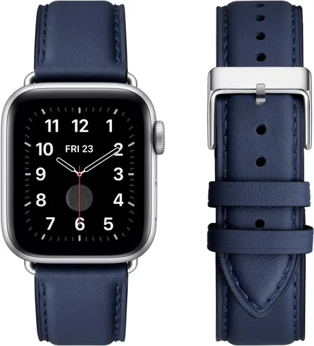 Miniatura 11 de Bandas cuadradas compatibles con Apple Watch de 38 mm, 40 mm, 41 mm, 42 mm, 44 mm, 45 mm, 49 mm, correa de muñeca de cuero genuino para iWatch SE