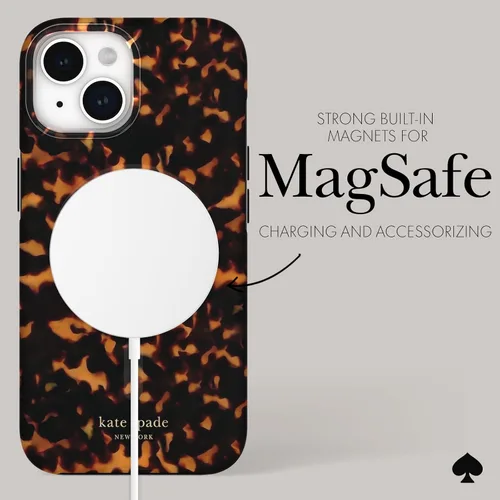 Miniatura 5 de Kate Spade New York Funda para iPhone 15 / 14 / 13, Compatible con MagSafe - Leopardo de Ciudad Negro