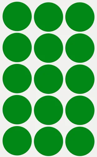 Miniatura 13 de Royal Green Etiqueta adhesiva redonda – Hojas adhesivas permanentes de 1.25 pulgadas para marcar y etiquetar – Negro (5 hojas – 75 unidades)