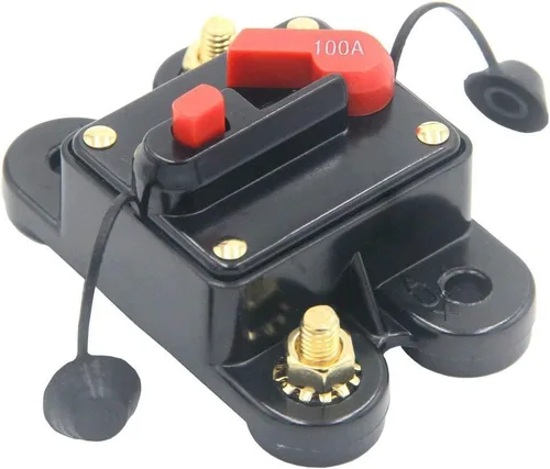 Miniatura 9 de Disyuntor de 50 amperios 50A-300A con reinicio manual para el hogar, soporte de fusibles del sistema solar para protección de audio y amplificadores