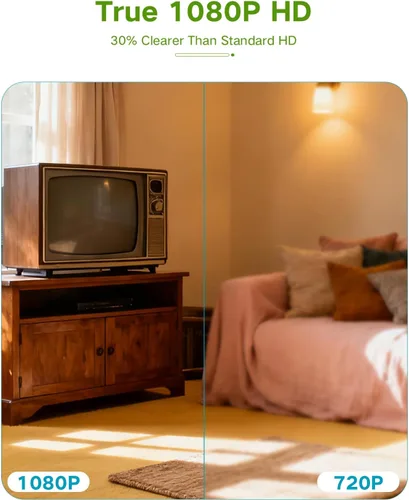 Miniatura 5 de Cámara de salida de pared oculta, cámara de seguridad WiFi de doble banda 1080P de 2.4G/5GHz con detección de movimiento para el hogar, monitoreo