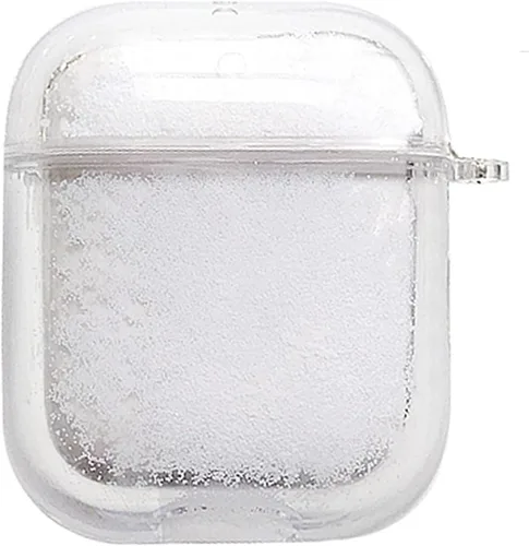 Miniatura 12 de UnnFiko Bling Quicksand - Funda compatible con AirPods 1 y 2, bonita funda protectora líquida brillante, divertida y creativa, dura y transparente