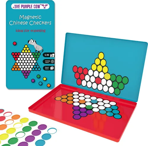 Miniatura 14 de The Purple Cow - Juego de ajedrez magnético para niños y adultos. Tamaño de viaje, juego ligero para horas de diversión - Mini juego portátil