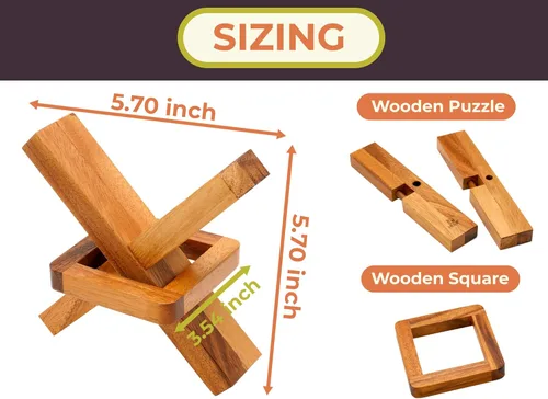 Miniatura 3 de BSIRI Rompecabezas de madera para adultos, juegos de lógica, rompecabezas de regalo y teasers mentales para personas mayores