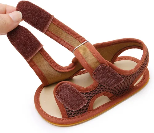 Miniatura 3 de RVROVIC Sandalias de primera calidad para bebés, niños y niñas, suela de goma antideslizante suave, zapatos de verano al aire libre para niños