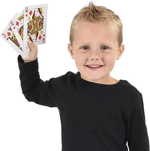 Miniatura 3 de The Dreidel Company Baraja de cartas para niños, baraja de cartas, juegos, diversión familiar, recuerdos de fiesta (cartas grandes (3 x 5 pulgadas)