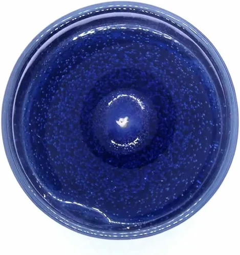 Miniatura 2 de Caja de doce velas votivas a base de aceite mineral sin perfume de color azul marino transparente de hasta 25 horas cada una de combustión limpia