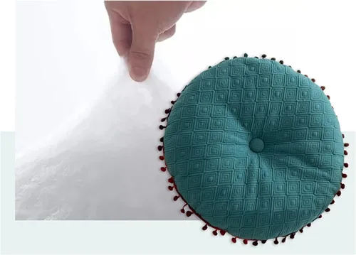 Miniatura 4 de Cojín redondo de bola redonda Almohada de sofá Cojín de piso (azul, 15.7in40cm)