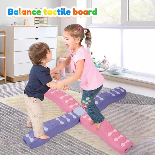 Miniatura 4 de Kids Balance Beam and Stepping Stones, 8 Pcs Toddler Balance Beam, Non-Slip Plastic Stepping Stones, Sensory Toys for Toddlers, Kids,Active Play for