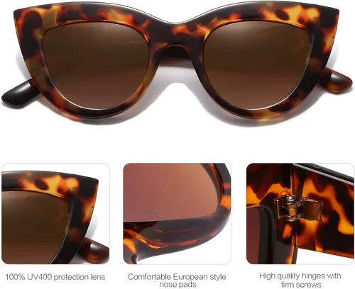 Miniatura 21 de SOJOS Retro Small Vintage Cat Eye Sunglasses for Women Cute Fashion UV400 Sunnies SJ2939