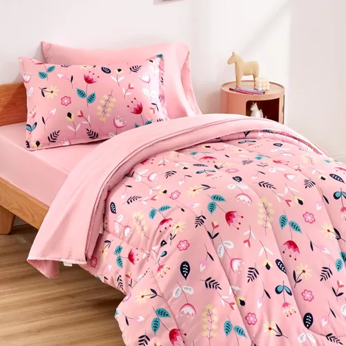 Miniatura 17 de SLEEP ZONE Juego de edredón de 2 piezas para niños y niñas, resistente a la decoloración, lavable a máquina, cohete espacial