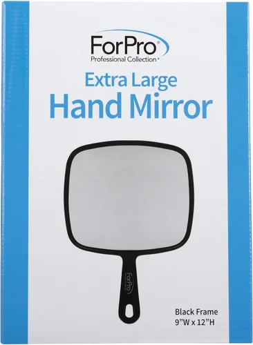 Miniatura 6 de ForPro Professional Collection Espejo de mano extra grande con asa, 9 pulgadas de ancho x 12 pulgadas de largo, espejo de mano multiusos con reflejo