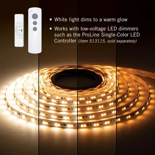 Miniatura 5 de Armacost Lighting RibbonFlex Pro 185250 - Cinta de luz LED blanca de 24 V, atenuada a cálida, 32 pies (32.8 ft)
