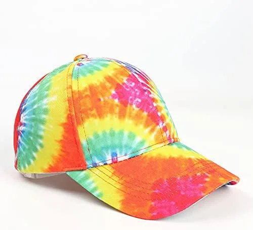 Miniatura 2 de BEARUN Gorra de béisbol de algodón con teñido anudado de perfil bajo, gorra de béisbol de hiphop, sombrero de papá