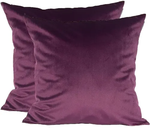Miniatura 51 de TangDepot - Funda de almohada lisa de terciopelo, funda de cojín supersuave de lujo, muchas opciones de colores y tamaños