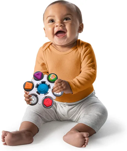 Miniatura 2 de Baby Einstein Curiosity - Juguete sensorial para ansiedad y sonajero Pop It, sin BPA, para bebés de 3 meses en adelante, multicolor Embrague