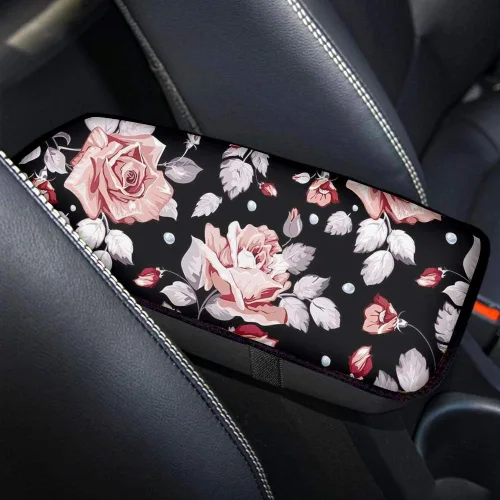 Miniatura 20 de Accesorios interiores de lunares Funda protectora universal para reposabrazos de consola central Protector de vehículo suave y cómodo