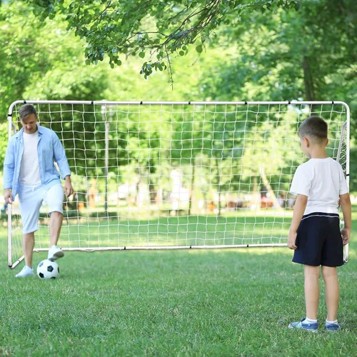 Miniatura 9 de F2C Soccer Net 12 x 6 Soccer Goal for Backyard, Steel Frame for Kids, Adult Portable Shooting Training Aid with Carry Bag,Ground Stakes Waterproof