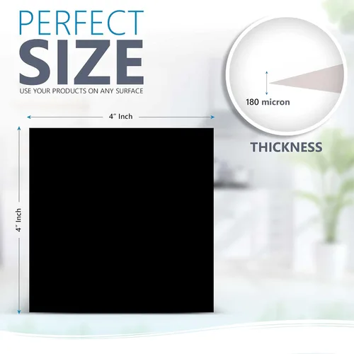 Miniatura 5 de Adhesivos blancos lisos DIY Mi Alma azulejos adhesivos para azulejos despegar y pegar azulejos de suelo papel tapiz (4 x 4, negro)