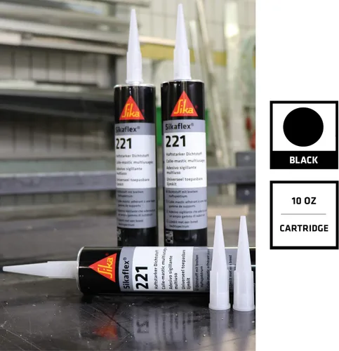 Miniatura 3 de Sika Sikaflex-221 - Sellador multiusos de poliuretano, adhesivo y para recién nacido, 930-GTD, sin goteo, pistola hexagonal lisa para calafatear