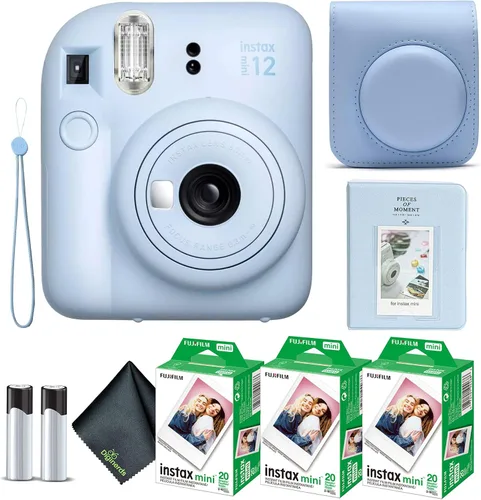 Miniatura 12 de Cámara instantánea Fujifilm Instax Mini 12 en color rosa floreciente, paquete de película Fuji Instax Mini (20 hojas) + estuche de transporte