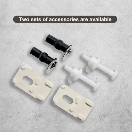 Miniatura 6 de Asiento de inodoro alargado con tapa de cierre suave, fácil de instalar, plástico, blanco, adecuado para inodoros alargados u ovalados