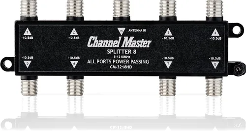 Miniatura 8 de Channel Master Splitter 4 El divisor de 4 vías distribuye la señal de antena digital HDTV a 4 televisores, una entrada y cuatro salidas, paso