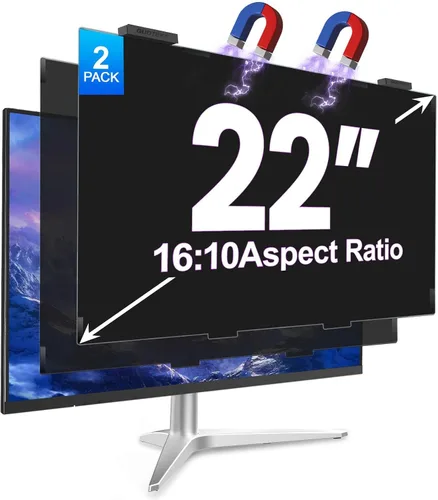 Miniatura 8 de [Paquete de 2] Pantalla de privacidad HD para computadora de 24 pulgadas, pantalla de privacidad mejorada para pantalla ancha 16:9 extraíble