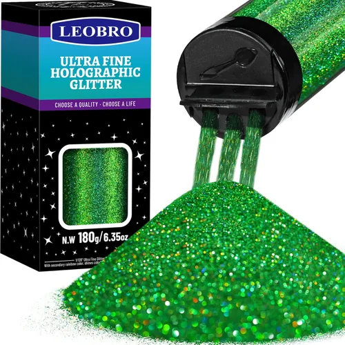 Miniatura 11 de Leobro - Purpurina dorada, 180g/6.35oz de purpurina fina holográfica dorada para resina, manualidades, vasos, uñas, cuerpo, decoraciones de fiesta