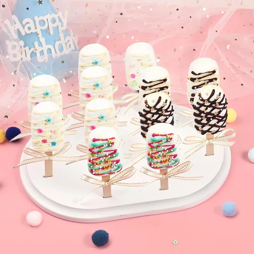 Miniatura 3 de Webake Cakesicle - Soporte para palitos de paletas, 12 unidades, soporte de madera para mesa de postres de boda, ducha, fiesta de cumpleaños