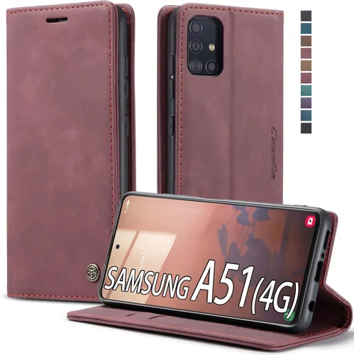 Miniatura 10 de Funda tipo cartera para Samsung Galaxy A51 4G, con soporte magnético, funda protectora de cuero estilo libro, duradera, a prueba de golpes