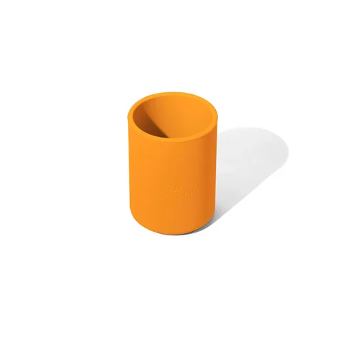 Miniatura 8 de Avanchy 6 onzas Mini pequeño vaso de silicona naranja – taza para bebé, juego de platos para bebés, juego de platos para bebés, platos para primeros