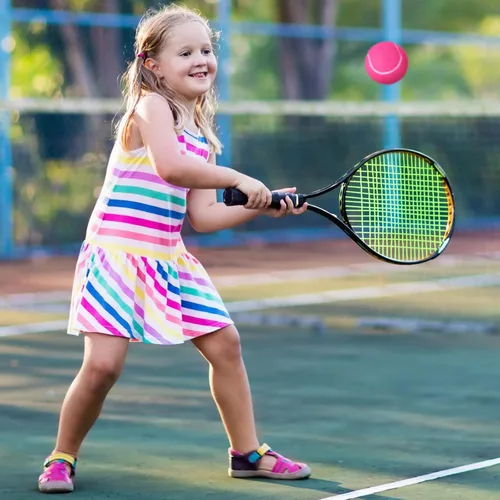 Miniatura 4 de Vinsot Paquete de 24 pelotas de tenis a granel, pelotas de presión estándar para entrenar jugadores principiantes jóvenes, pelota de ejercicio