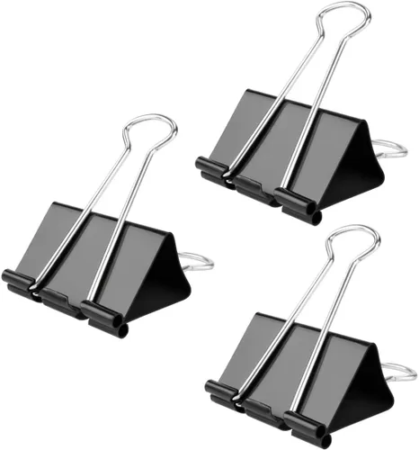 Paquete de 48 clips grandes para carpeta de oficina y hogar de 1.6 pulgadas