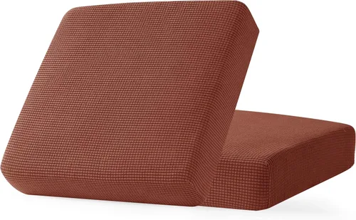 Miniatura 70 de CHUN YI - Funda elástica de cojín para sofá biplaza, funda de asiento de sofá con tela jacquard de elastano (mediana, color marfil blanco)