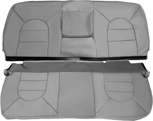 U.S.AutoSeatCover 1999 para Ford F250 F350 Lariat - Fundas de asiento de cuero para asiento superior e inferior, color gris