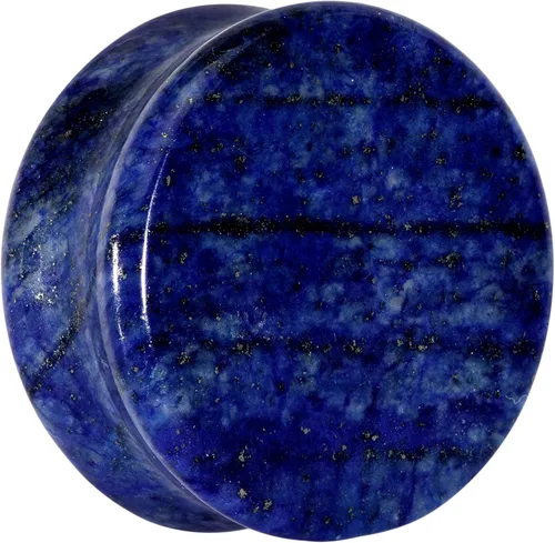 Miniatura 2 de Body Candy Juego de 2 tapones de silla de montar de piedra lapislázuli, color azul natural, para mujer, 2 unidades, Lapislázuli