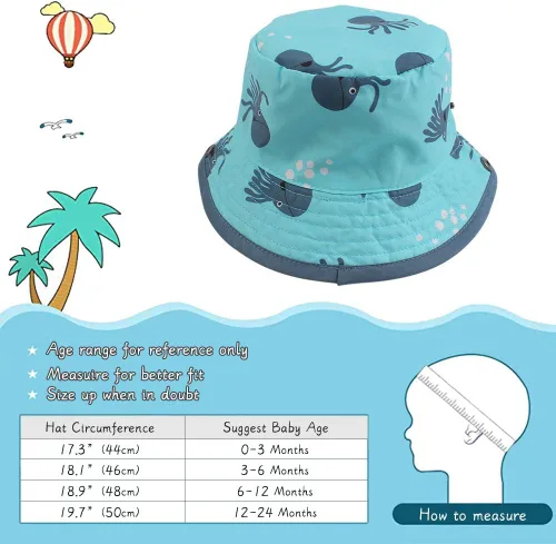 Miniatura 6 de Sombrero de sol para niños de 0 a 4 años con protección solar