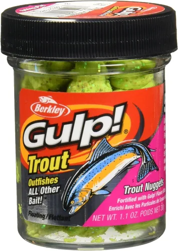 Berkley Gulp! Trout Nuggets Dough Bait, Scented and Flavored Soft Bait for Freshwater Fishing, Designed to Attract Trout, High Visibility chunky