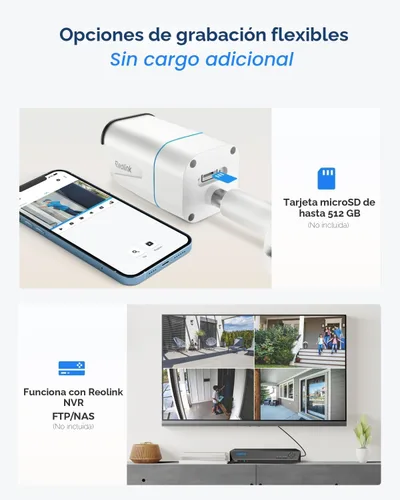 Miniatura 8 de REOLINK RLC-811A - Cámara de seguridad con cable IP PoE 4K - FoV de 123°, zoom óptico 5X para uso en exteriores, visión nocturna a color, detección