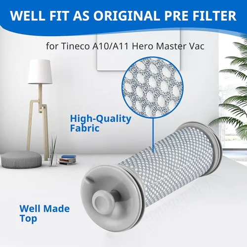 Miniatura 5 de Pre filtro compatible con Tineco A10/A11 Hero, A10/A11 Master, para filtro de vacío inalámbrico PURE ONE S11 Series - 3 prefiltros