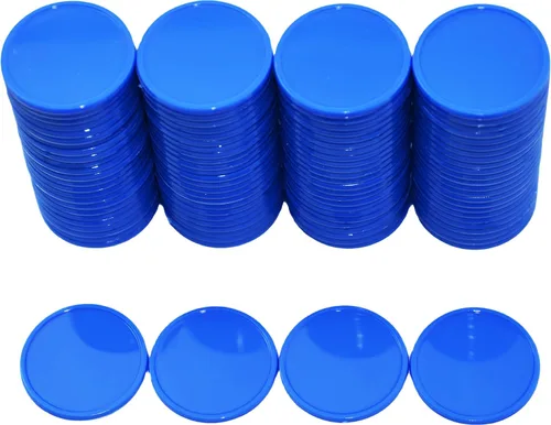 Miniatura 11 de SmartDealsPro Juego de 100 contadores de aprendizaje de plástico opaco de 1 pulgada Mini fichas de juego de fichas de póquer con caja de Blanco